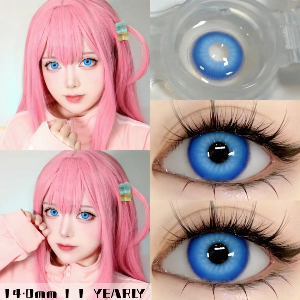 Cosplay Nebula BLUE 14.0mm 1 Pair | 1 Year
