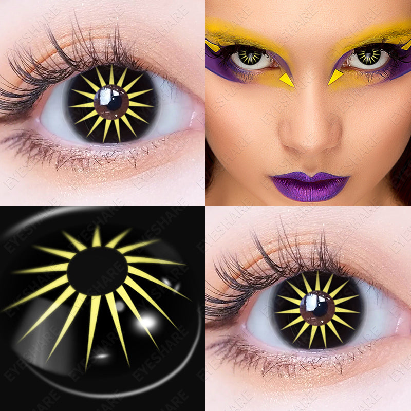 Cosplay HD34-YELLLOW 14.5mm 1 Pair | 1 Year