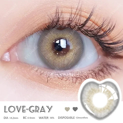 🎁 Love Gray 14.2mm 1 Pair | 1 Year (100% off)