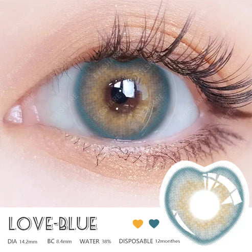🎁 Love Blue 14.2mm 1 Pair | 1 Year (100% off)