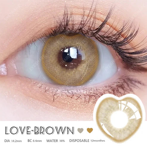 🎁 Love Brown 14.2mm 1 Pair | 1 Year (100% off)