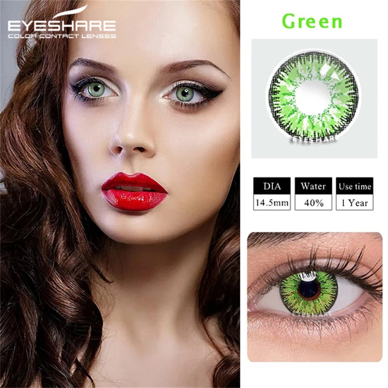 🎁 Cosplay AYY Green 14.5mm 1 Pair | 1 Year (100% off)
