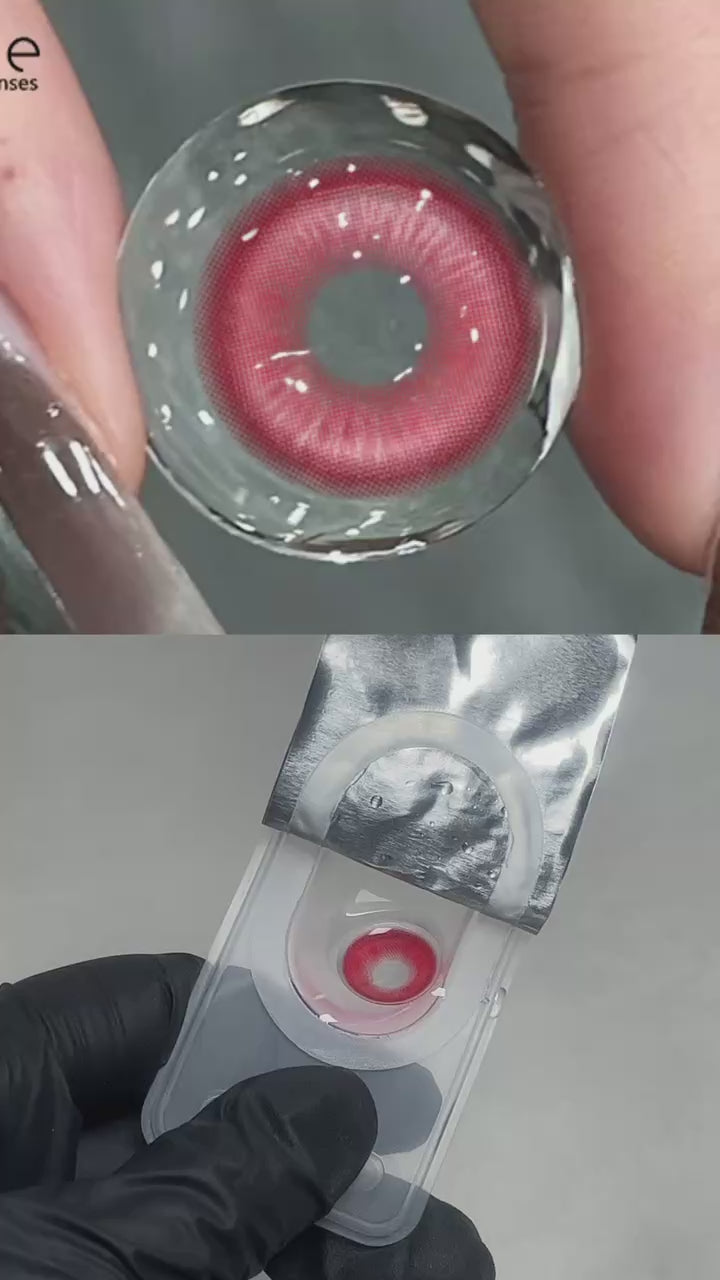 Cosplay Madrid Red 14.0mm 1 Pair | 1 Year