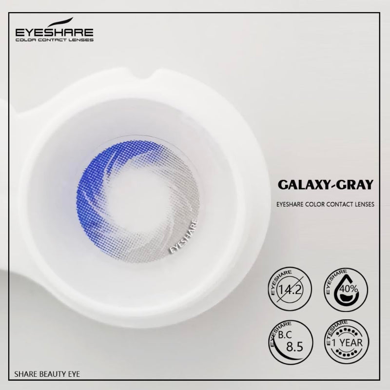 🎁 Galaxy Gray 14.2mm 1 Pair | 1 Year (100% off)