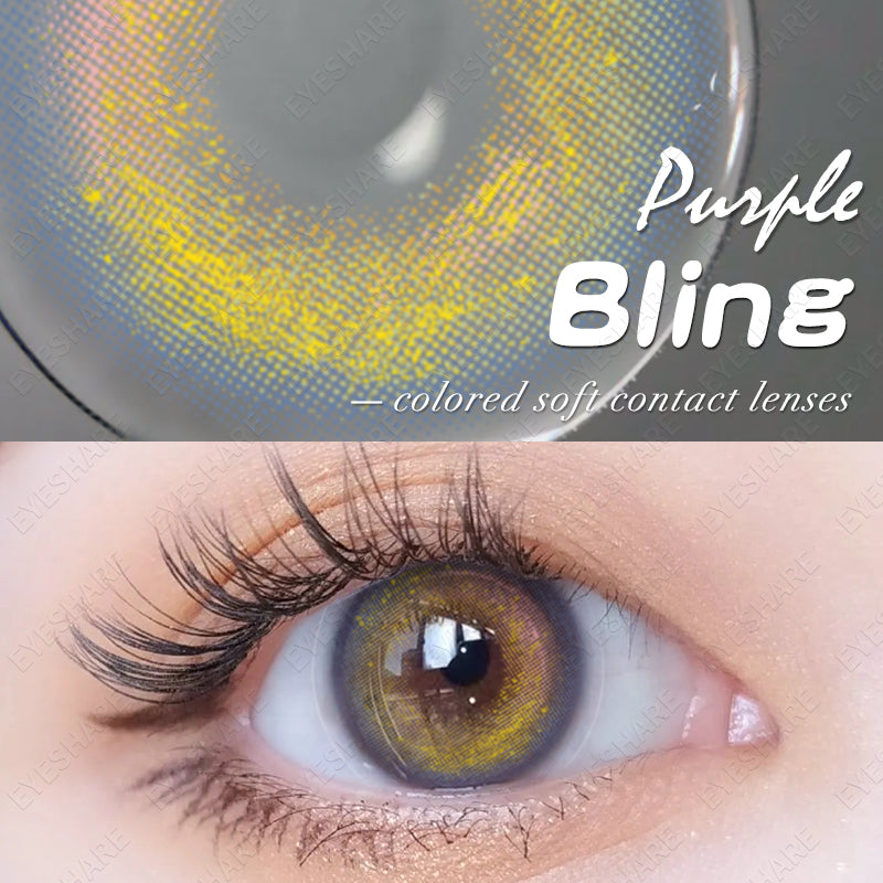 🎁 Bling Purple 14.2mm 1 Pair | 1 Year (100% off)