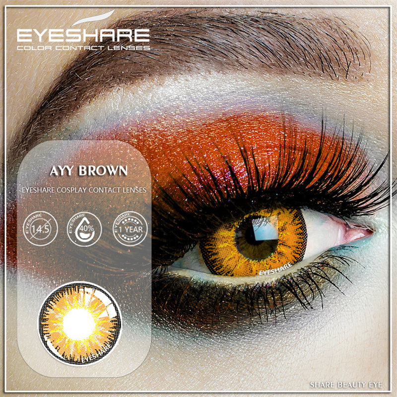Cosplay AYY Brown 14.5mm 1 Pair | 1 Year