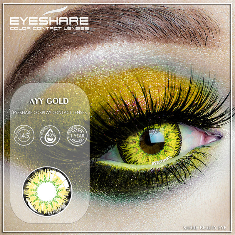 Cosplay AYY Gold 14.5mm 1 Pair | 1 Year