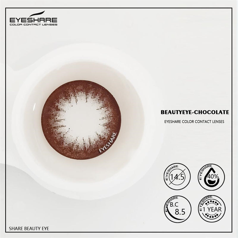 Beautyeye Chocolate 14.5mm 1 Pair | 1 Year