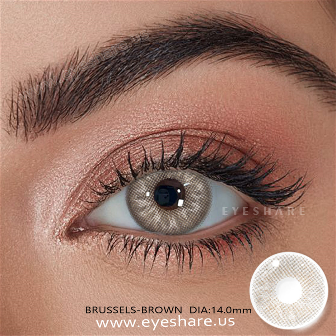 🎁 Brussels Brown 14.0mm 1 Pair | 1 Year (100% off)
