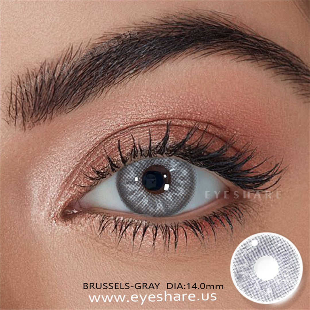 🎁 Brussels Gray 14.0mm 1 Pair | 1 Year (100% off)