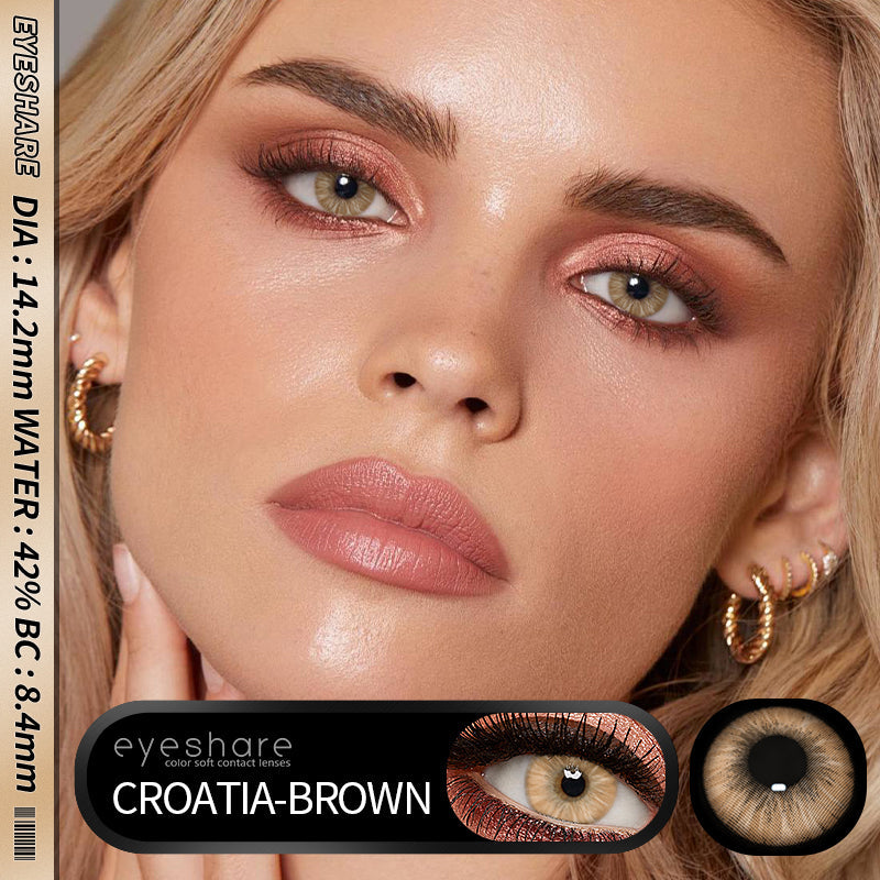 Croatia Brown 1 Day Use I 14.2mm,10 Pcs=5Pair