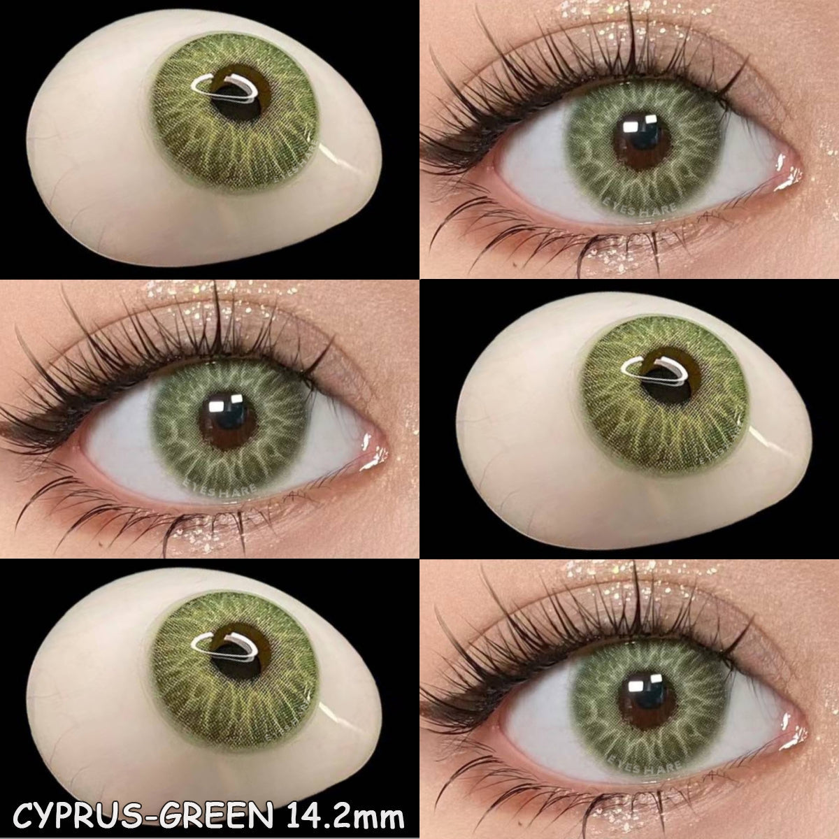 🎁 Cyprus Green 14.2mm 1 Pair | 1 Year (100% off)