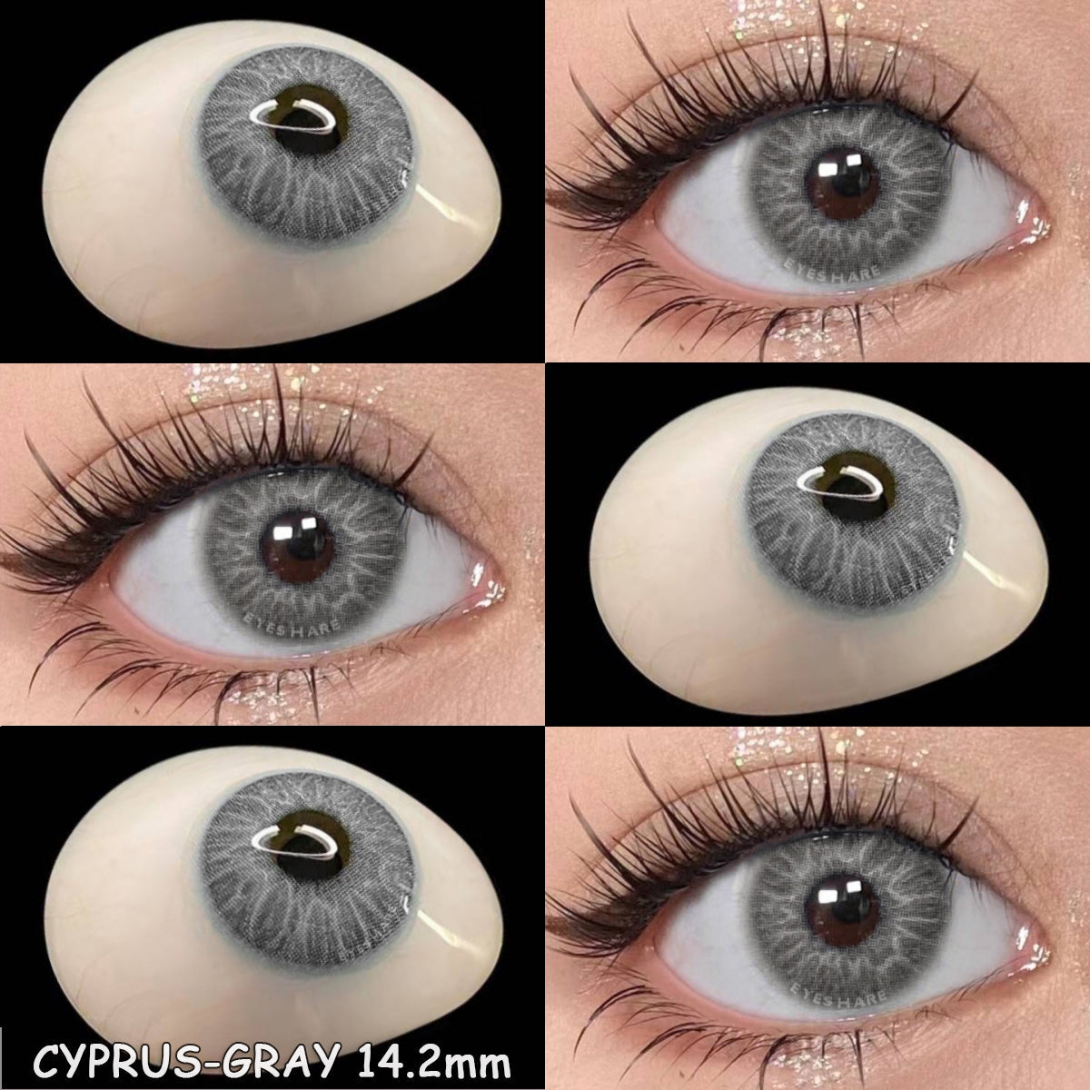 🎁 Cyprus Gray 14.2mm 1 Pair | 1 Year (100% off)