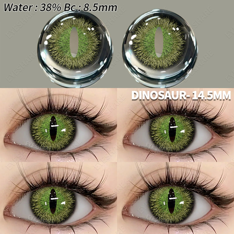🎁 Cosplay Dinosaur Green 14.5mm 1 Pair | 1 Year (100% off)