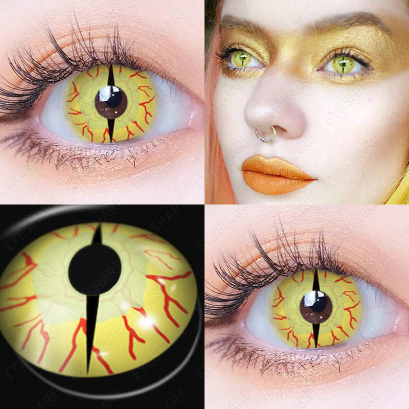 🎁 Cosplay HD60 Yellow 14.5mm 1 Pair | 1 Year (100% off)