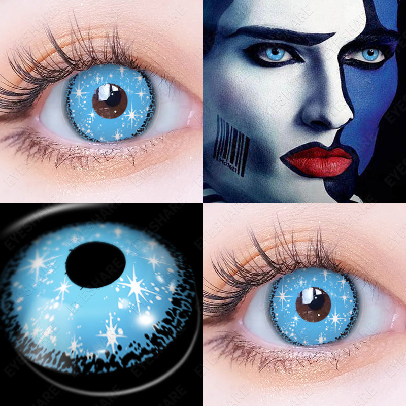 Cosplay HD71 Blue 14.5mm 1 Pair | 1 Year
