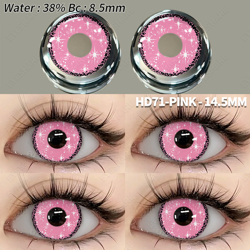 🎁 Cosplay HD71 Pink 14.5mm 1 Pair | 1 Year (100% off)