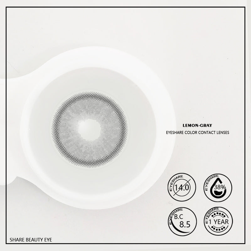 Lemon Gray 14.2mm 1 Pair | 1 Year