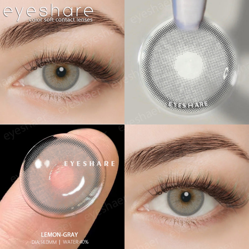 🎁 Lemon Gray 14.2mm 1 Pair | 1 Year (100% off)