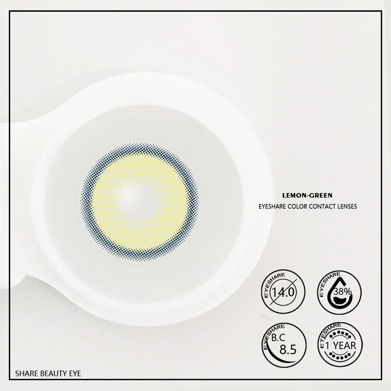 Lemon Green 14.2mm 1 Pair | 1 Year