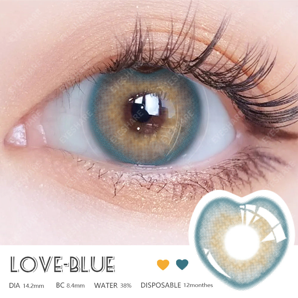 🎁 Love Blue 14.2mm 1 Pair | 1 Year (100% off)