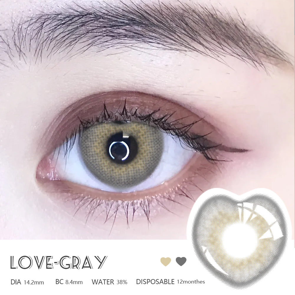 🎁 Love Gray 14.2mm 1 Pair | 1 Year (100% off)
