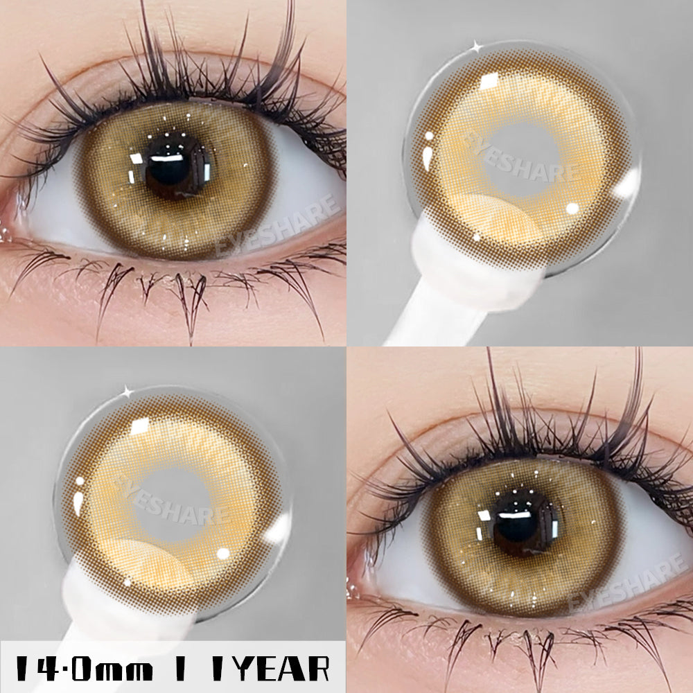 Cosplay Madrid Brown 14.0mm 1 Pair | 1 Year