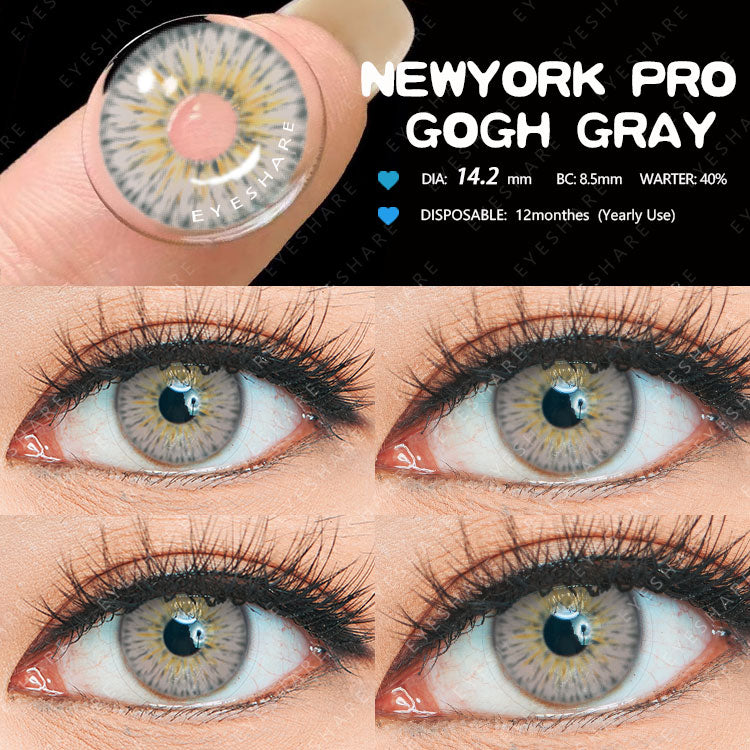 NewYork Gogh Gray 14.2mm 1 Pair | 1 Year
