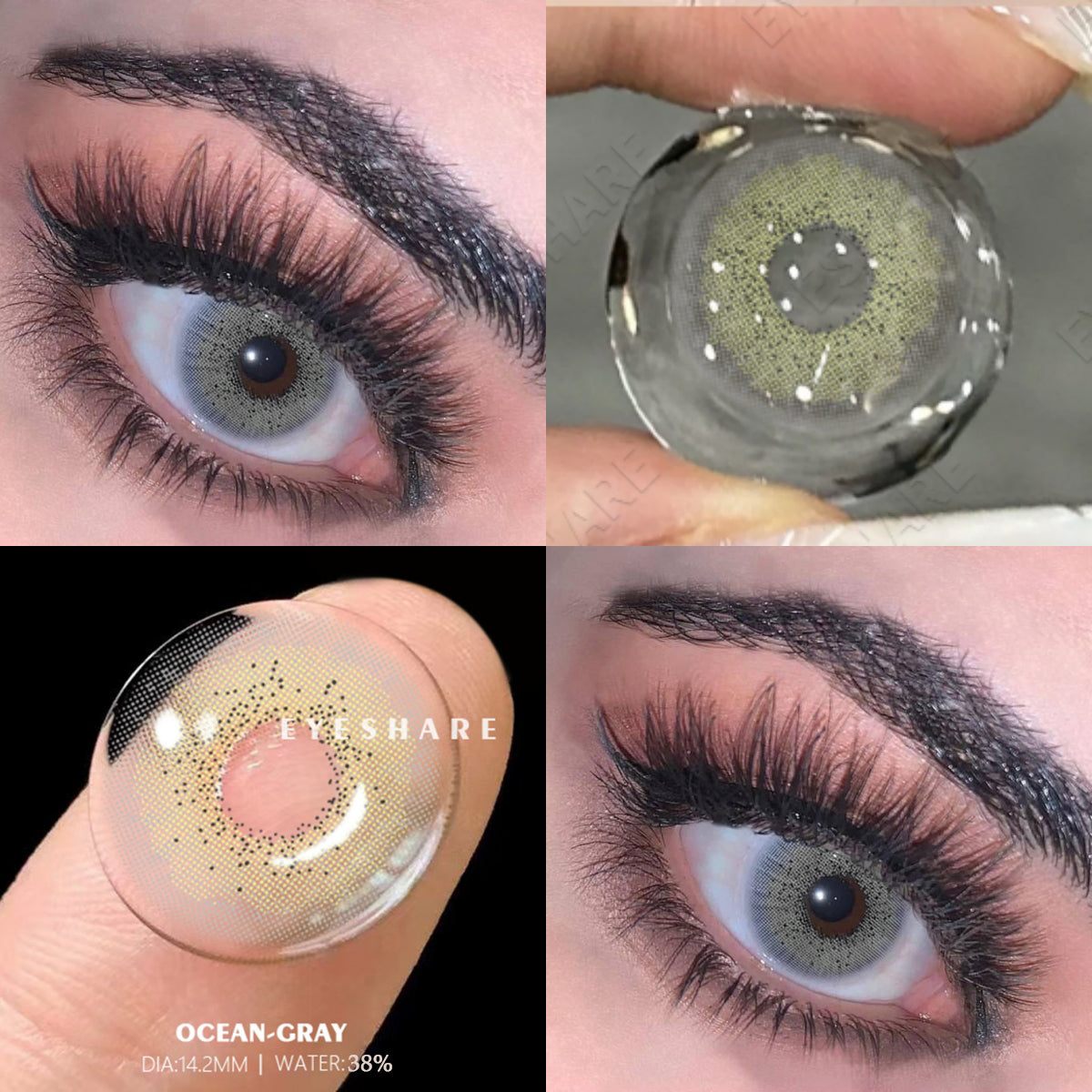 🎁 Ocean Gray 14.2mm 1 Pair | 1 Year (100% off)