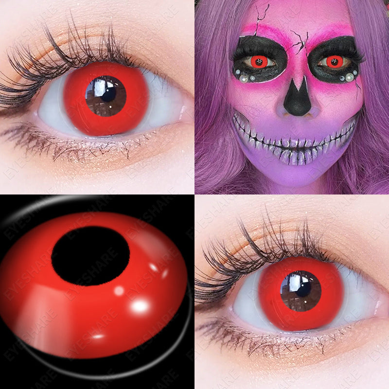 Cosplay Pure Red 14.5mm 1 Pair | 1 Year