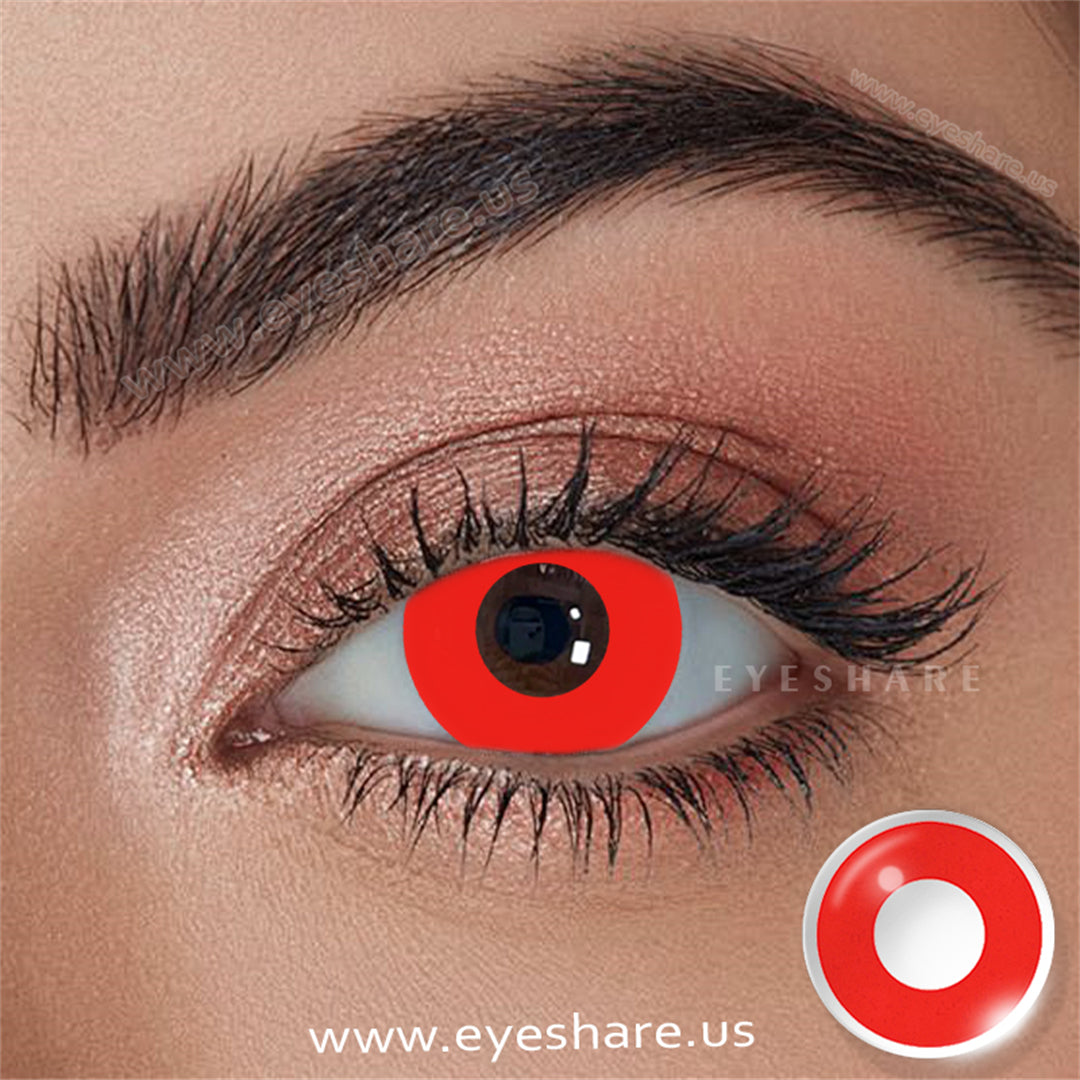 Cosplay Pure Red 14.5mm 1 Pair | 1 Year