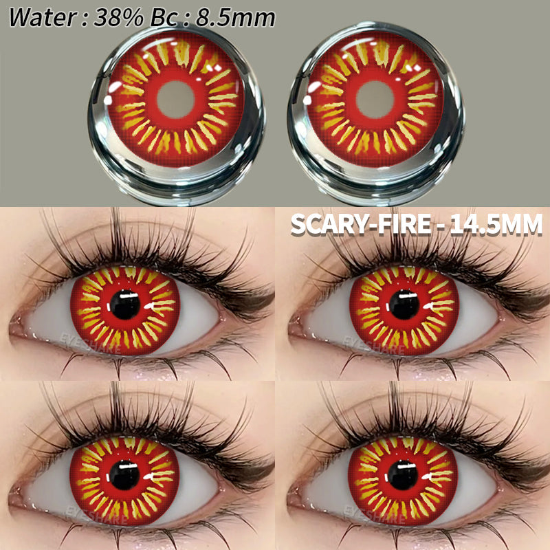 🎁 Cosplay Scary Fire 14.5mm 1 Pair | 1 Year (100% off)
