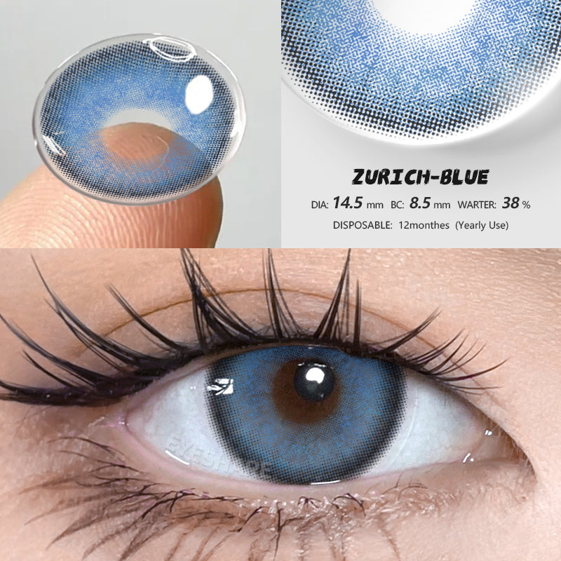 🎁 Zurich Blue 14.5mm 1 Pair | 1 Year (100% off)