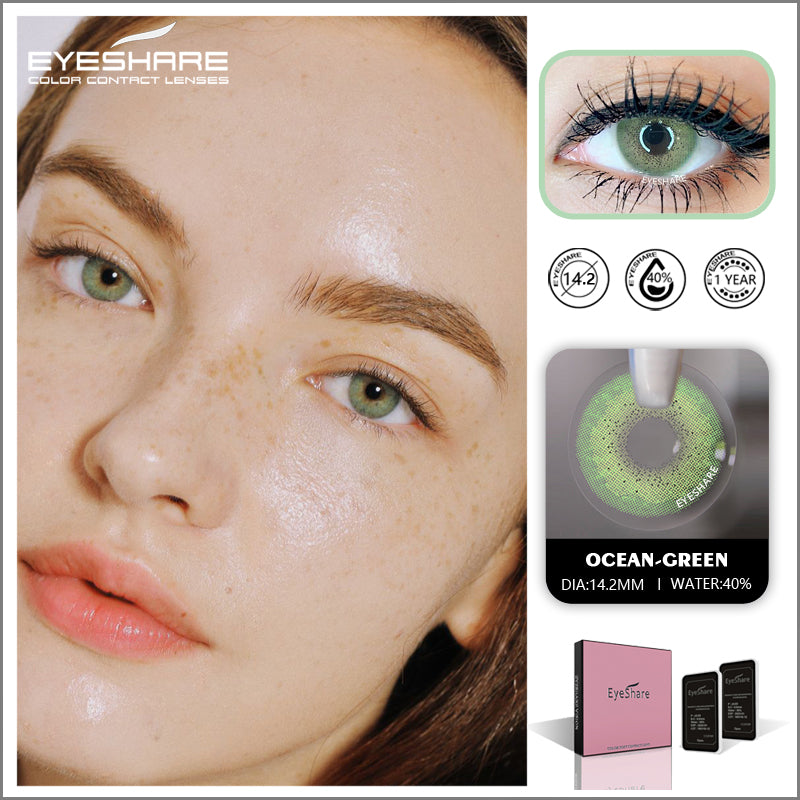 Ocean Green 14.2mm 1 Pair | 1 Year