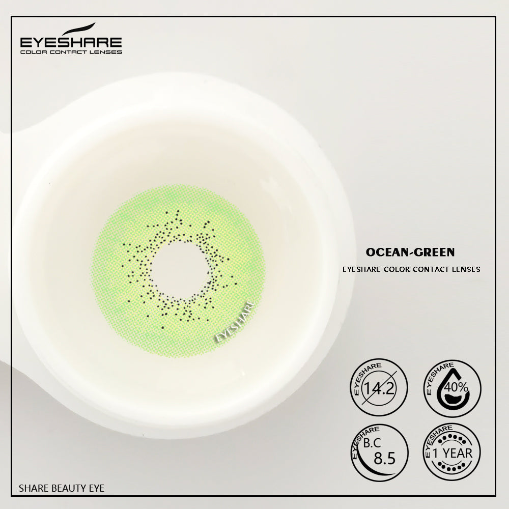 Ocean Green 14.2mm 1 Pair | 1 Year